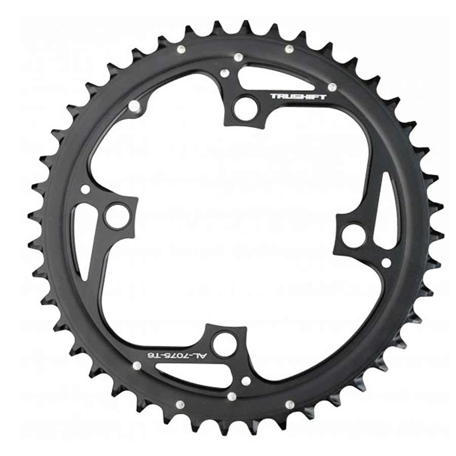 Chainrings TruVativ Truvativ 44T 9 sp BCD 104mm 4-Bolt Outer Chainring For 22/33/44 Aluminum Black 11.6215.186.000 Dark Slate Gray