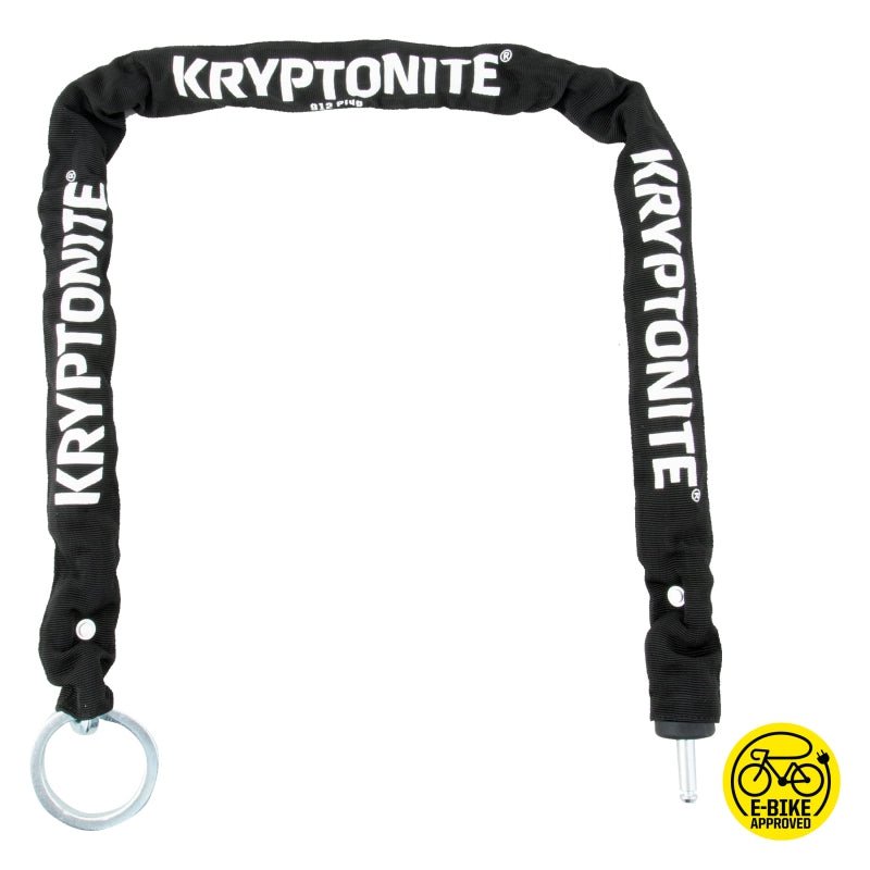 Wheel/Frame Lock Kryptonite Kryptonite 912 Plug-In Chain Lock - For Ring Lock 9mm 120cm Length Black Wheat