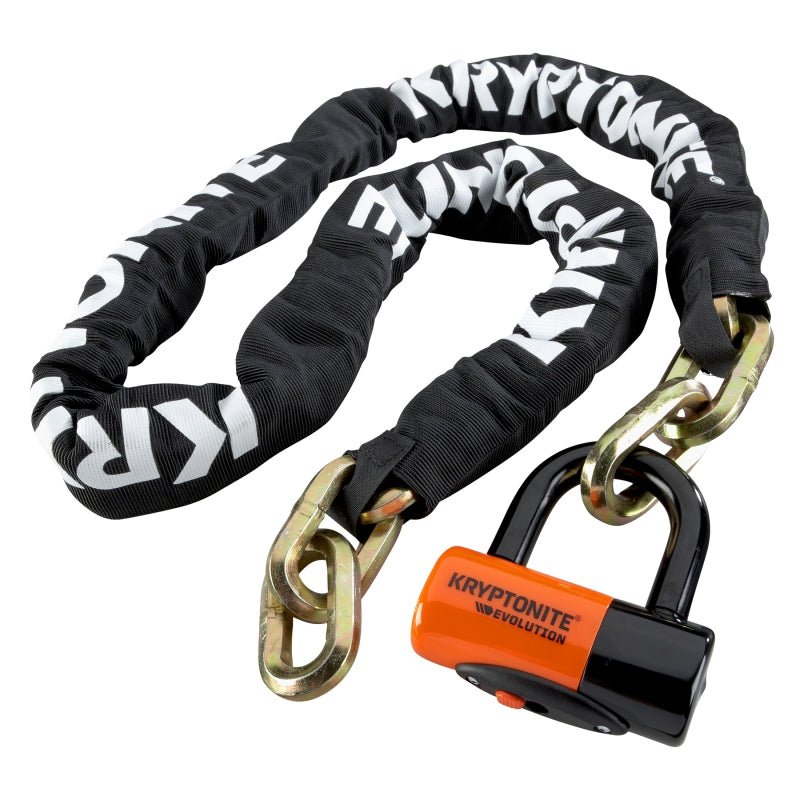 Chain Locks Kryptonite Kryptonite New York Chain 1217 and Evolution Disc Lock: 5.5 (170cm) Gray