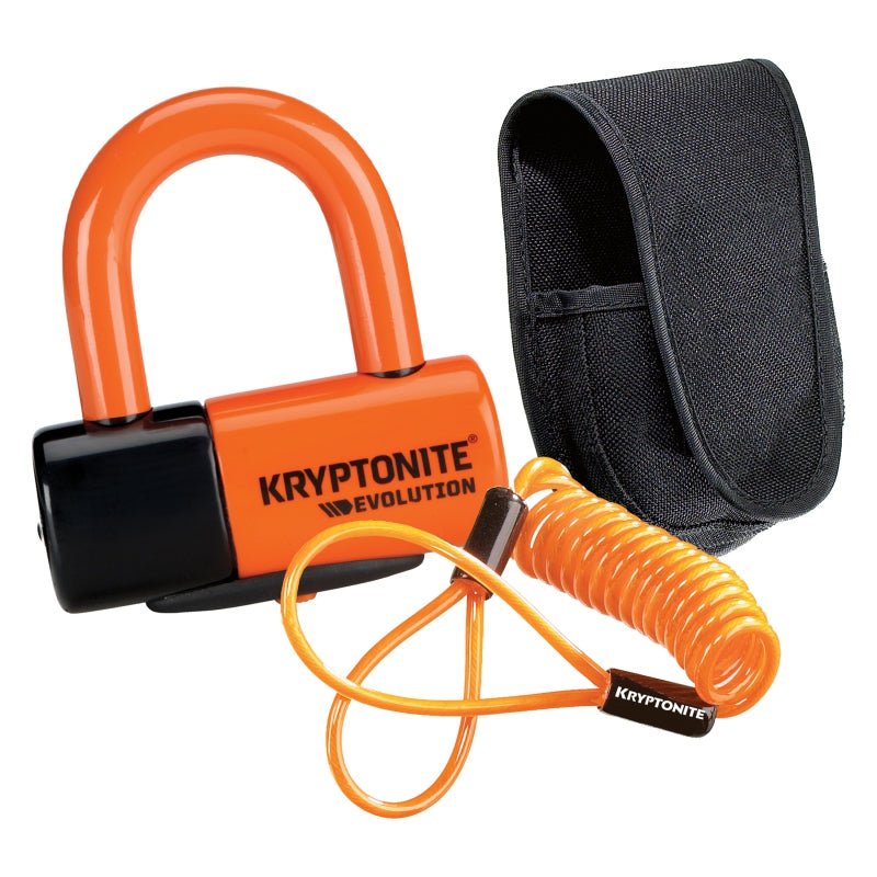 Locks Kryptonite Kryptonite Evolution Disc Lock Premium Pack 14mm Key Orange 8 of 10 Dark Slate Gray