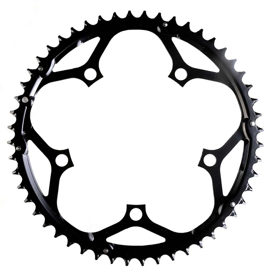 Chainrings TruVativ Truvativ 52T 10 sp BCD 130mm 5-Bolt Outer Chainring For 30/42/52 Steel Black 11.6215.104.000 Light Gray