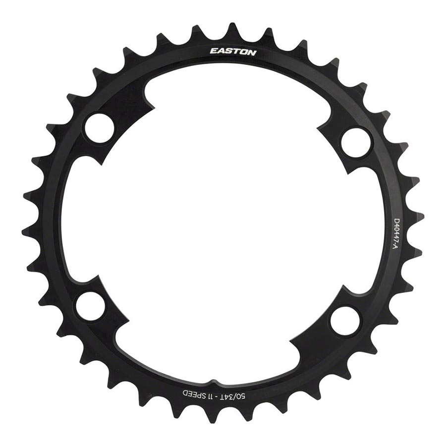 Chainrings Easton Easton Asymmetric Chainring: 4-Bolt 11-Speed 34t Black Dark Slate Gray