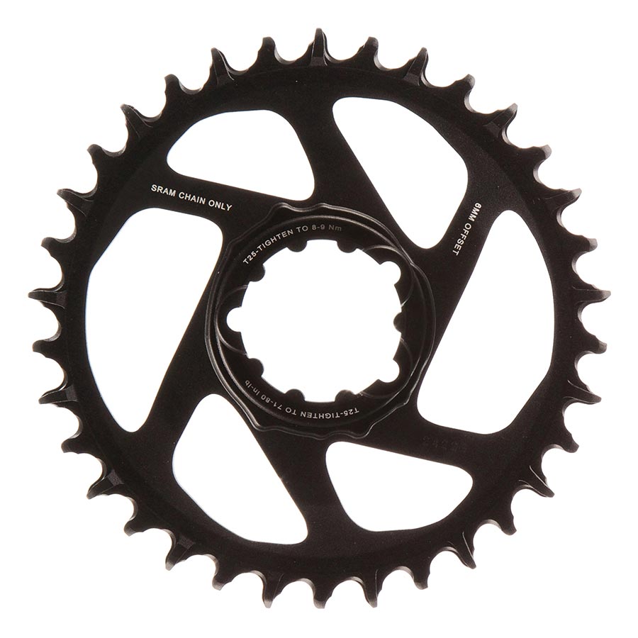 Chainrings SRAM SRAM X-SYNC 2 SL 6mm Chainring Teeth: 34 Speed: 11/12 BCD: Direct Mount Single Aluminum Black Dark Slate Gray