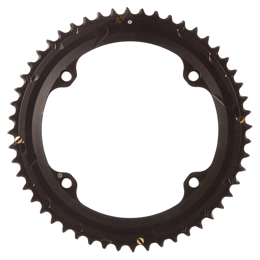 Chainrings Campagnolo Campagnolo Record 12 Chainring Teeth: 52 Speed: 12 BCD: 145 Bolts: 4 Outer Aluminum Black FC-RE952 Dark Slate Gray