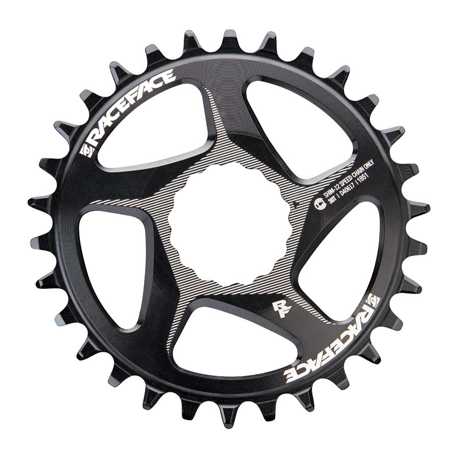 Chainrings Race Face RaceFace Narrow Wide Direct Mount CINCH Aluminum Chainring - Shimano 12-Speed requires Hyperglide+ compatible chain 30t BLK Dark Slate Gray