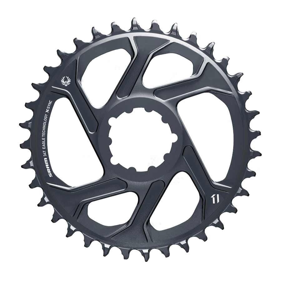 Chainrings SRAM SRAM X-Sync 12sp 6mm Chainring Forged Eagle DM 34t Lunar Dark Slate Gray