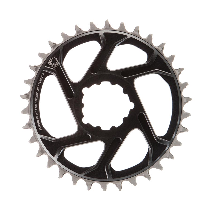 Chainrings SRAM SRAM Eagle X-SYNC 2 Direct Mount Chainring - 34t Direct Mount 3mm Offset For Boost Lunar/Polar Grey Gray