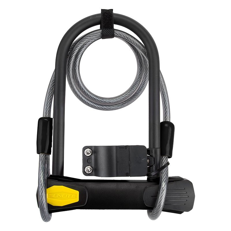 Locks Sunlite Sunlite Power Shield U Standard w/Cable 12mm 4x7.85`/10.16x19.93cm Key Blk Included Dark Slate Gray