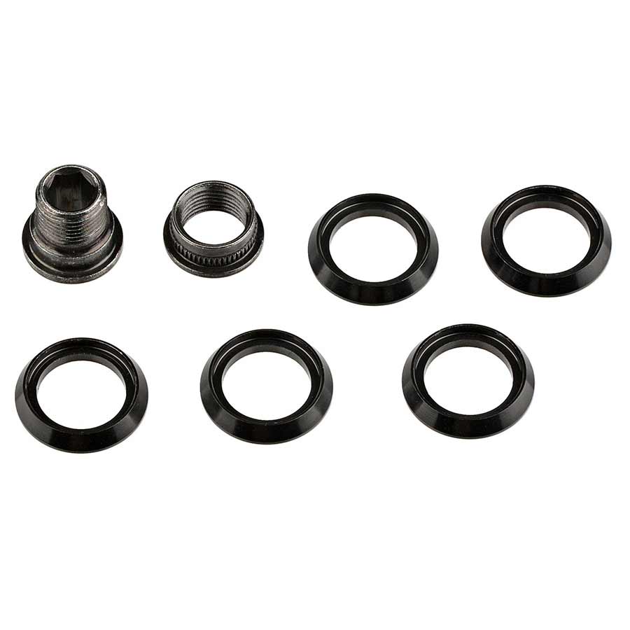 Chainring Bolts and Hardware SRAM SRAM Force 1/ CX1 Chainring Spacer Bolt Set Five Spacers Hidden Nut/Bolt Fits Rival 1 Hidden Chainring Bolt Design Black