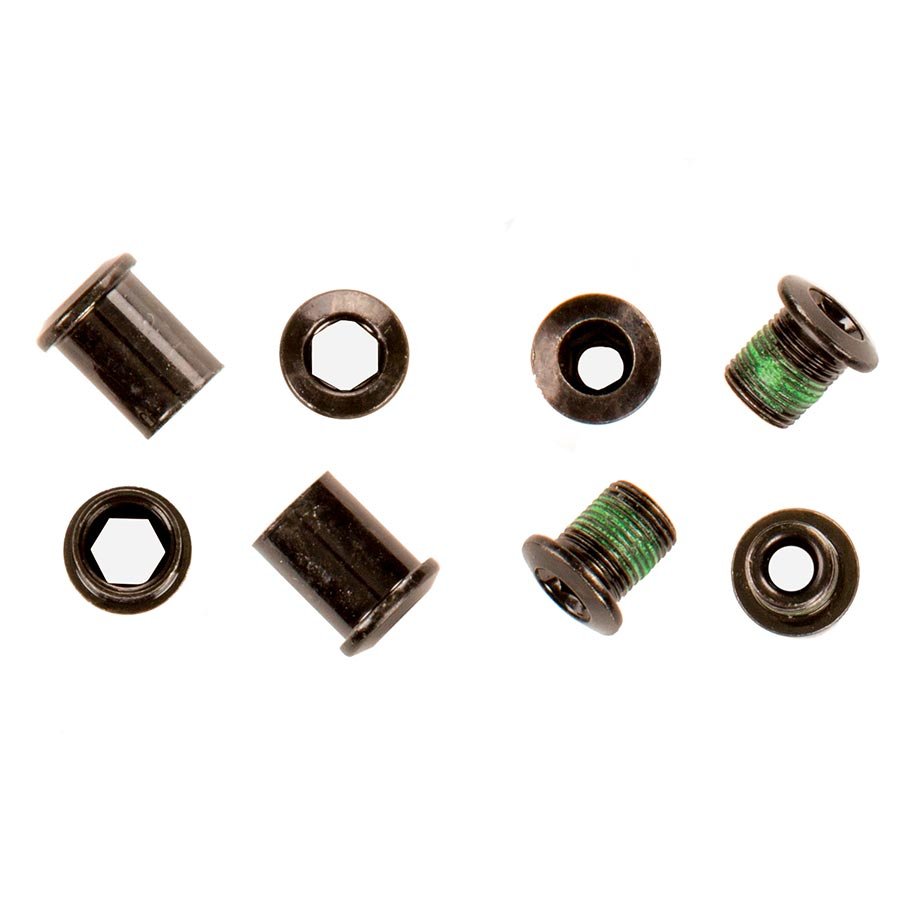 Chainring Bolts and Hardware SRAM SRAM 4 Bolt Bashguard Chainring Bolts Chainring Hardware Black Kit Dark Slate Gray