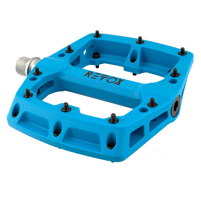 Pedals Origin8 Origin8 Retox Platform 9/16` 1 Sealed and 1 Sleeve Blue Composite 113x105x18mm Light Sea Green