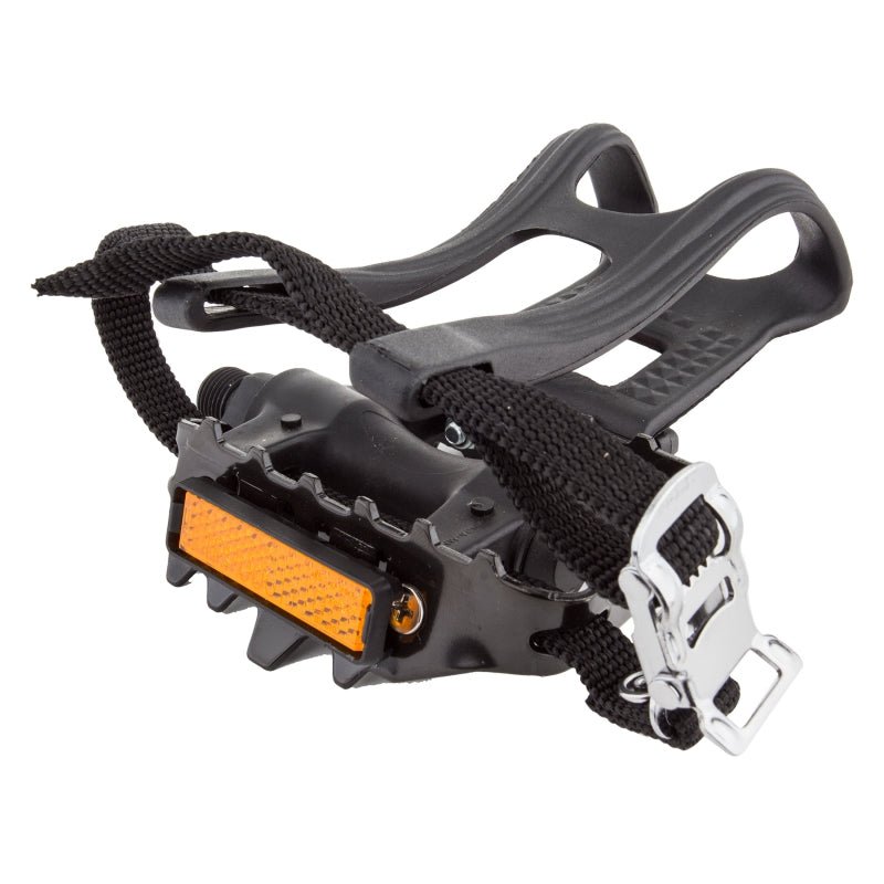 Pedals Sunlite Sunlite Low Profile Plastic ATB w/ Toe Clip 9/16` Black Nylon Toe Clips Multi Dark Slate Gray