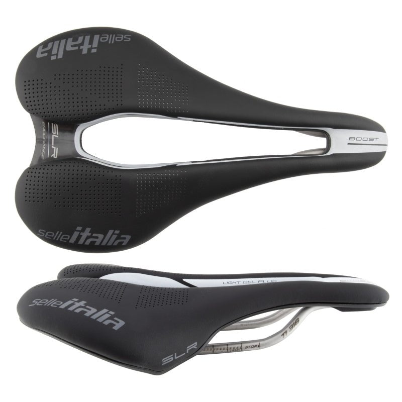 Saddles Selle Italia Selle Italia SLR Boost Endurance TI 316 Superflow Saddle - Large Dark Slate Gray