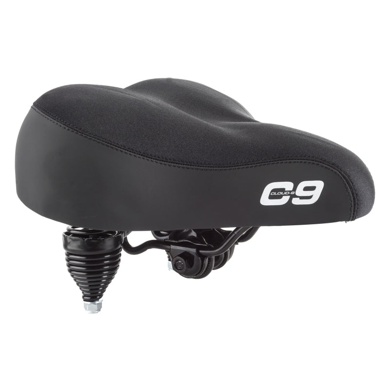 Saddles Cloud-9 Cloud-9 Cruiser Anatomic Cruiser Steel Multi-Stage Foam Lycra Coil Spring Black 10.5x10.5` Dark Slate Gray