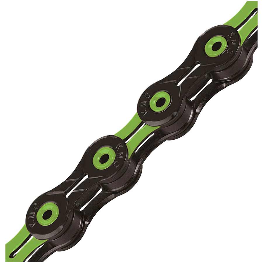 Chains KMC KMC X10SL DLC Chain 10sp. 116 links Green Dark Slate Gray