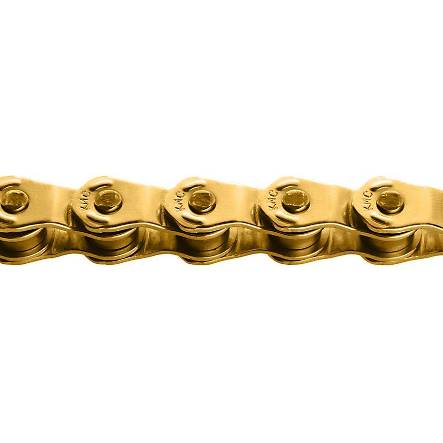 Chains KMC KMC HL1 Narrow Chain - Single Speed 3/32" 100 Links Half Link Chain Gold Sandy Brown