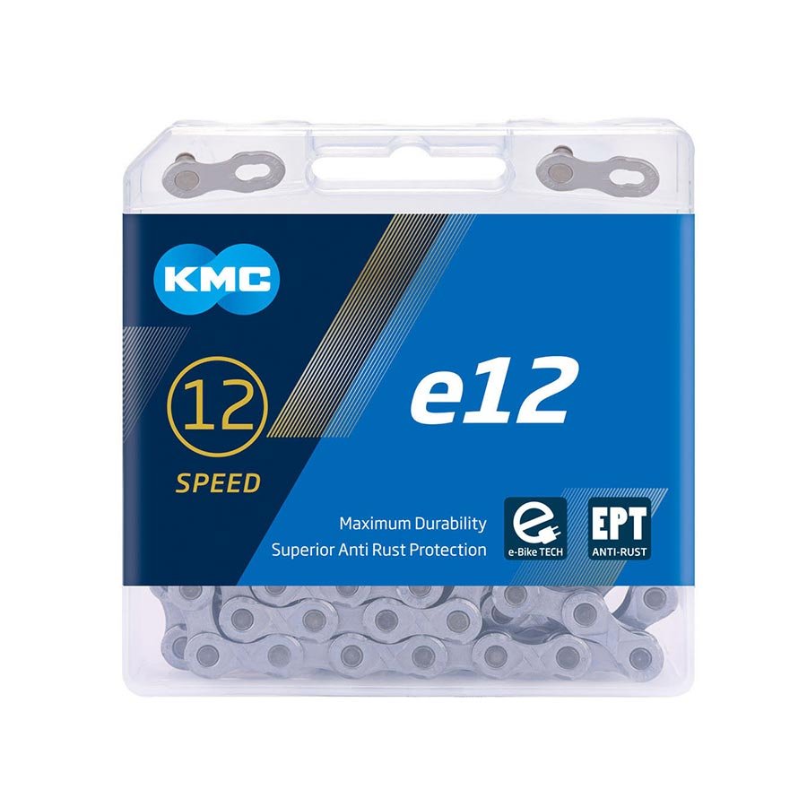 Chains KMC KMC e12 EPT Chain - 12-Speed 136 Links Silver Dark Cyan