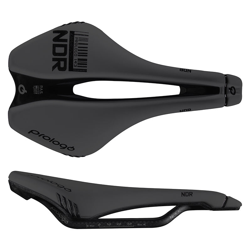 Saddles Prologo Prologo Dimension NDR Nack Enduro/MTB Nack NDR Microfiber Grey/Black 245mmx143mm 157g PAS Dark Slate Gray