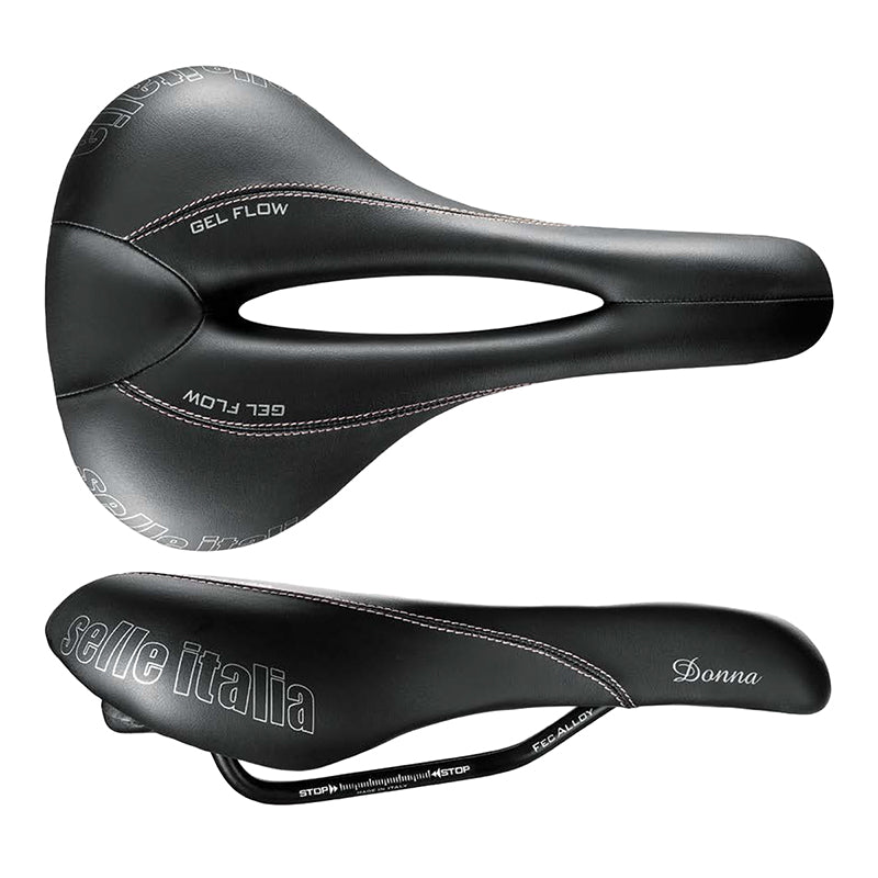 Selle Italia Donna Gel Flow Saddle - Manganese Black Womens L2