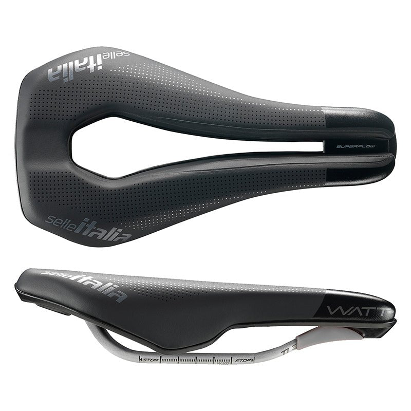 Saddles Selle Italia Selle Italia Watt Gel Superflow Saddle - Titanium Black U3 Dark Slate Gray