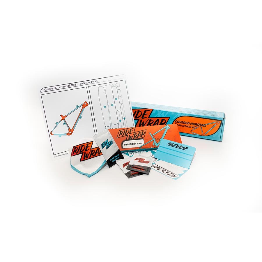 Chainstay/Frame Protection RideWrap RideWrap Covered Hardtail MTB Frame Protection Kit - Matte White Smoke