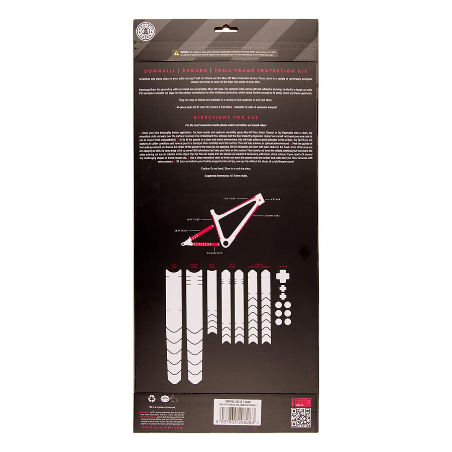 Chainstay/Frame Protection Muc-Off Muc-Off DH/Enduro/Trail Frame Protection Kit - 45-Piece Kit Camo Dark Slate Gray