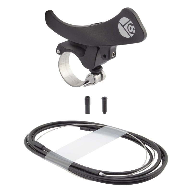 Seatpost Origin8 Origin8 Hangtime Dropper Post Lever Kit Drop Bar Remote Lever Black Alloy Dark Slate Gray