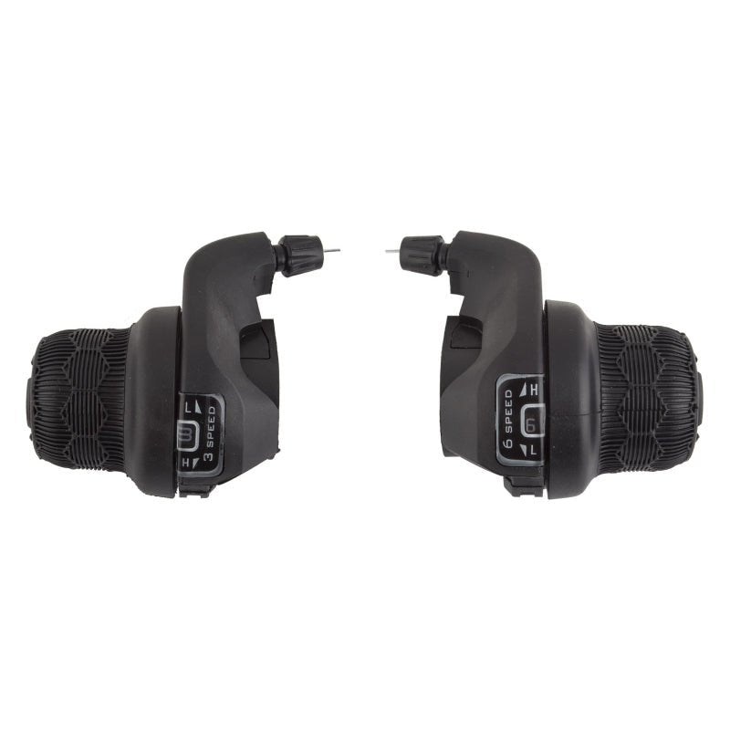 Shifters Sunlite Sunlite TS Twist Shifter Pair 3x6sp 2 to 1 Blk Dark Slate Gray
