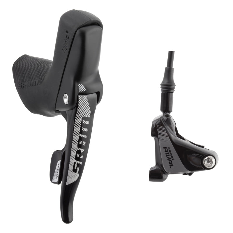 Brake/Shift Lever - Drop Bar SRAM SRAM Rival 22 Flat Mount Hydraulic Disc Brake Rear Shifter 1800mm Hose Rotor Sold Separately Dark Slate Gray