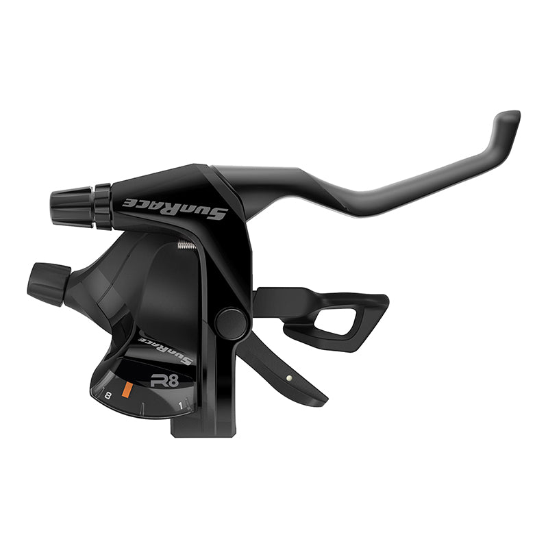 Shifters SunRace Sunrace STF803 Flat Bar V Brake/Trigger Shifter STF803 Right 8sp V Brake Blk Dark Slate Gray