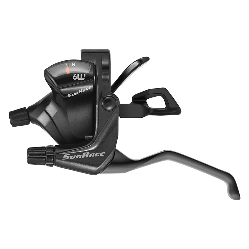 Shifters SunRace Sunrace M933 V Brake/Trigger Shifter STM933 Left 2sp V Brake Blk 212g Dark Slate Gray