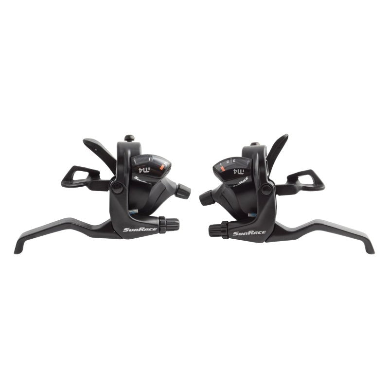 Brake/Shift Lever - Flat Bar SunRace SunRace M406 ST Trigger Brake/Shift Lever Set - 3x7-Speed For V-Brakes Black Dark Slate Gray