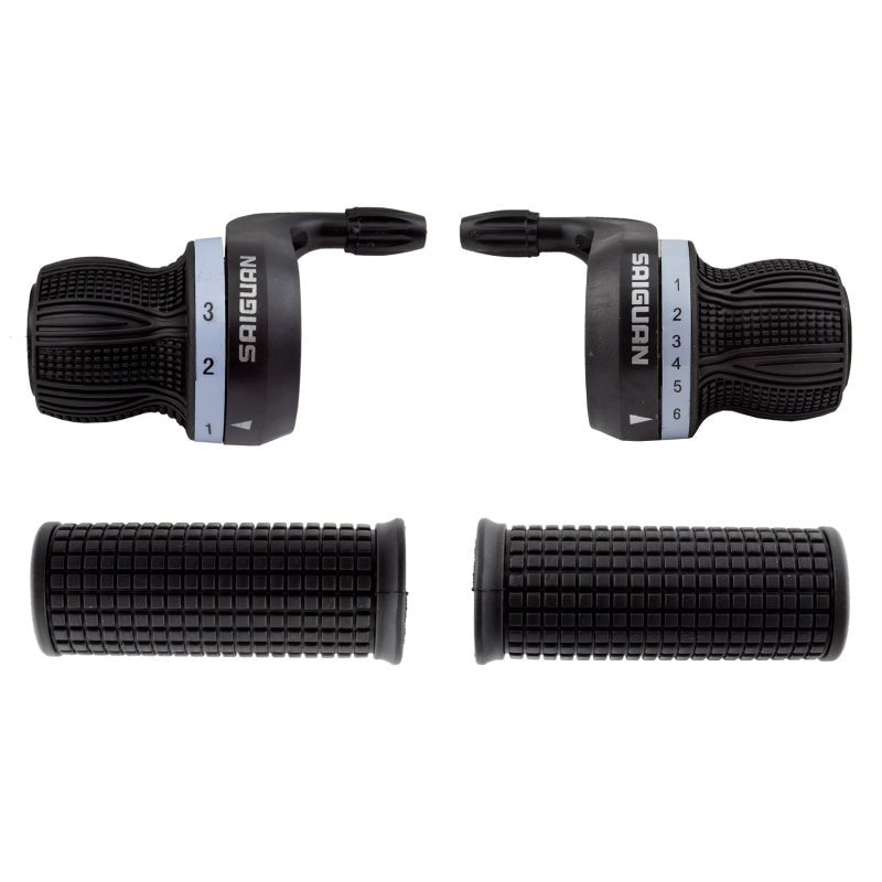 Shifters Sunlite Sunlite UtiliT Sport Twist Shifter Pair 3x6sp 2 to 1 Blk Dark Slate Gray