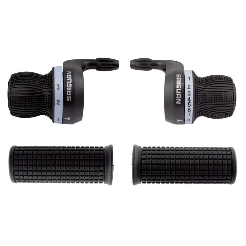 Shifters Sunlite Sunlite UtiliT Sport Twist Shifter Pair 3x8sp 2 to 1 Blk Dark Slate Gray
