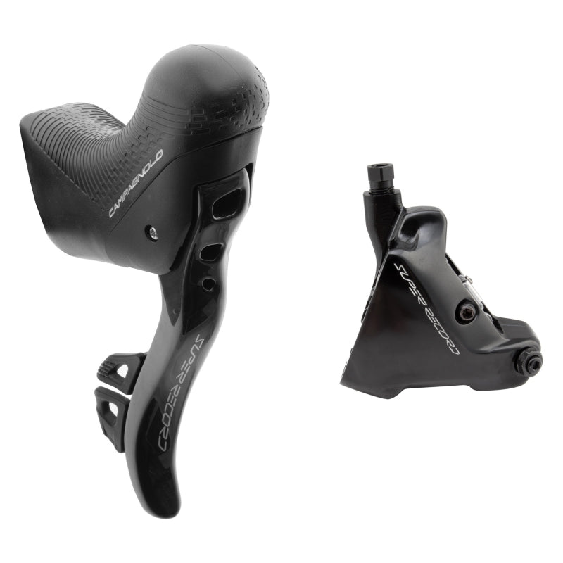 Brake/Shift Lever - Drop Bar Campagnolo Campagnolo Super Record Ergopower Wireless Control Lever Brake Caliper - Right/Rear 12-Speed 140mm Hydraulic Disc Brake Caliper Dark Slate Gray