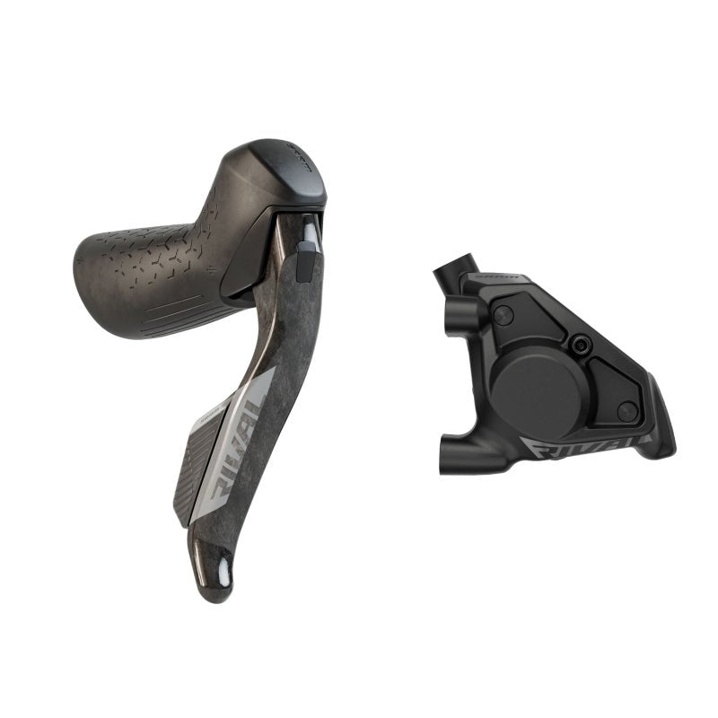 Brake/Shift Lever - Drop Bar SRAM SRAM Rival eTap AXS HRD Shift/Brake Lever Hydraulic Disc Caliper - Right/Rear Flat Mount 20mm Offset 1800mm Hose BLK E1 Dark Slate Gray