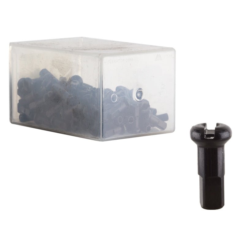 Spoke Nipples DT Swiss DT Swiss Standard Spoke Nipples - Aluminum 1.8 x 12mm Black Box of 100 Light Gray