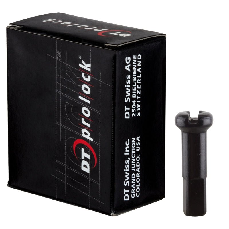 Spoke Nipples DT Swiss DT Swiss Pro Lock Aluminum Nipples: 2.0 x 12mm Black Box of 100 Black