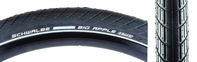Tires Schwalbe Schwalbe Big Apple Tire - 700 x 50 Clincher Wire BLK/Reflective Active SBC K-Guard Dark Slate Gray