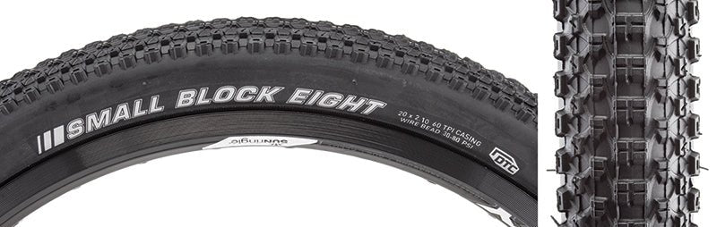 Tires Kenda Kenda Small Block 8 Tire 20x2.10 Wire Clincher DTC 60TPI Black Dark Slate Gray