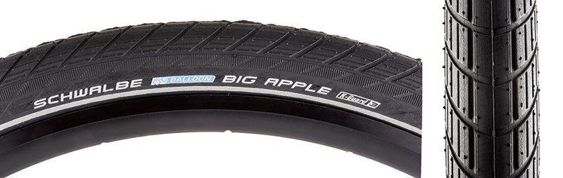 Tires Schwalbe Schwalbe Big Apple Tire - 26 x 2.15 Clincher Wire Black K-Guard SBC Dark Slate Gray