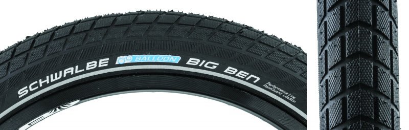 Tires Schwalbe Schwalbe Big Ben Tire 26x2.15 Wire Clincher Endurance RaceGuard 67TPI Black Dark Slate Gray