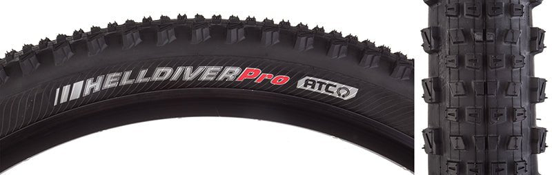 Tires Kenda Kenda Helldiver Tire 27.5x2.40 Folding Tubeless Ready EN-DTC ATC 120TPI Black Dark Slate Gray