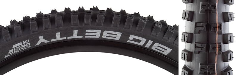 Tires Schwalbe Schwalbe Big Betty Tire - 29 x 2.6" Tubeless Folding BLK Evolution Line Addix Soft Super Trail Dark Slate Gray