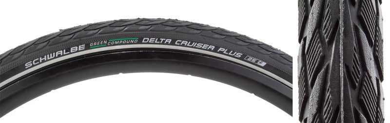 Tires Schwalbe Schwalbe Delta Cruiser+ Active Twin PG 26x2.0 Standard Tire Dark Slate Gray
