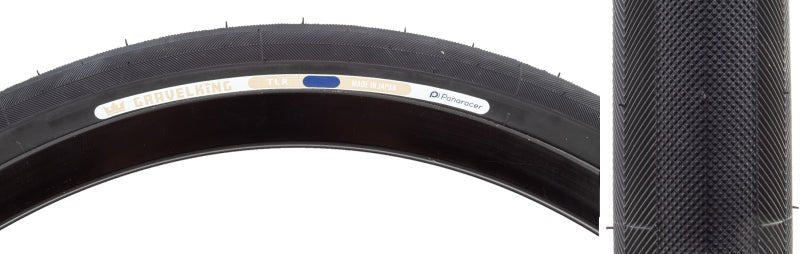 Tires Panaracer Panaracer GravelKing Slick Tire - 650b x 48 / 27.5 x 1.90 Tubeless Folding BLK Dark Slate Gray