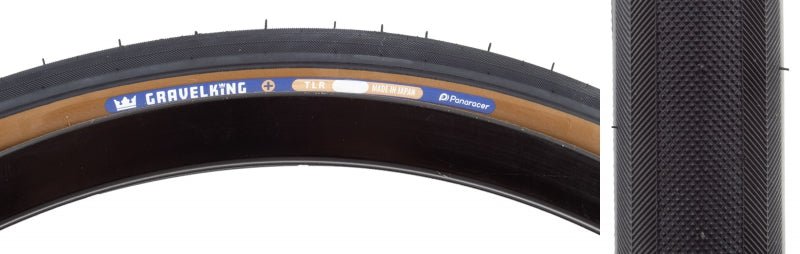 Tires Panaracer Panaracer GravelKing Slick Plus Tire - 700 x 30 Tubeless Folding Black/Brown Dark Slate Gray