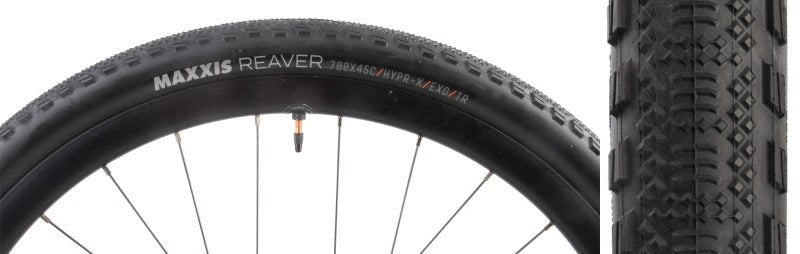 Tires Maxxis Maxxis Reaver Tire - 700 x 45 Tubeless Folding Black HYPR-X EXO Dark Slate Gray