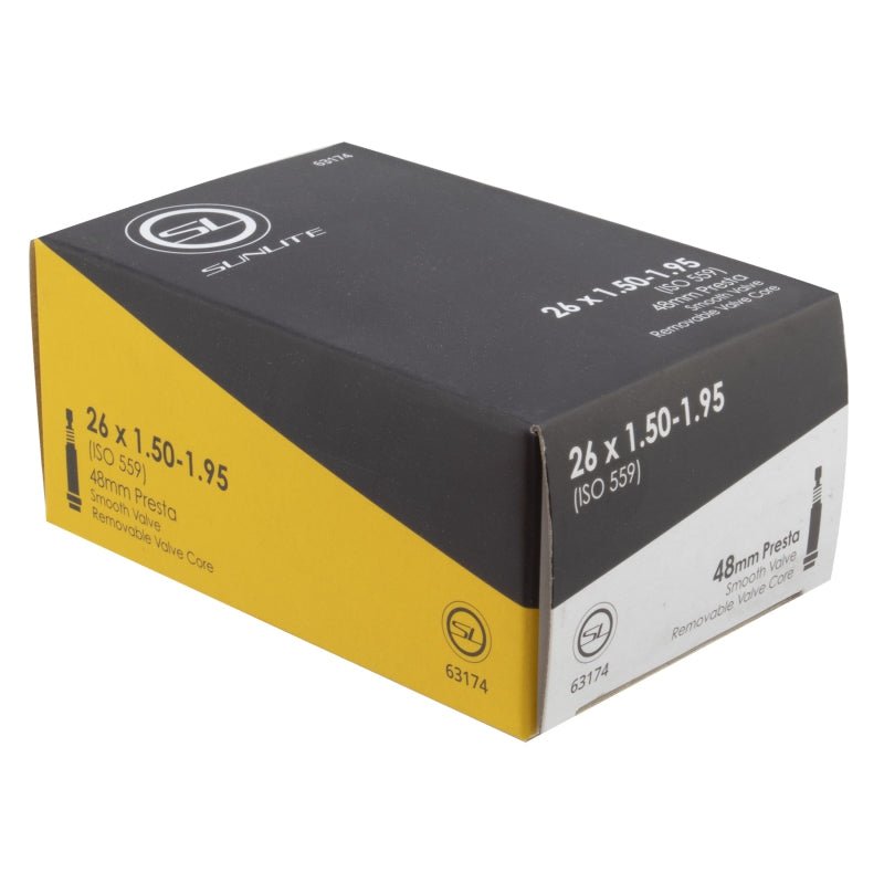 Tube Sunlite Sunlite Standard Presta Valve 26x1.50-1.95 PV 48mm 0d Smooth Removable 44mm 0.9mm Dark Slate Gray