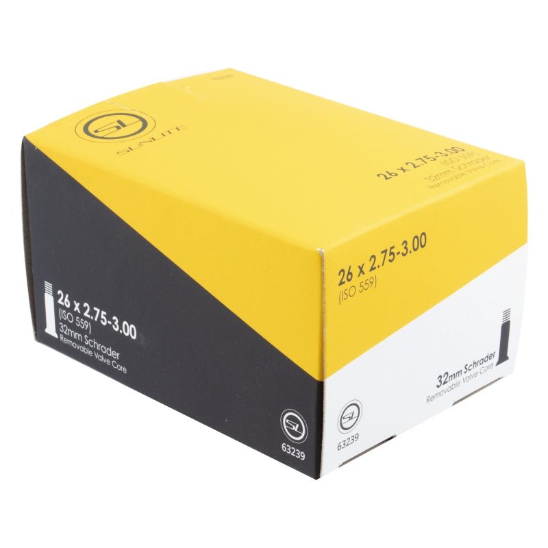 Tube Sunlite Sunlite Standard Schrader Valve 26x2.75-3.00 SV 32mm 0d Smooth Removable 73mm 0.9mm Light Goldenrod